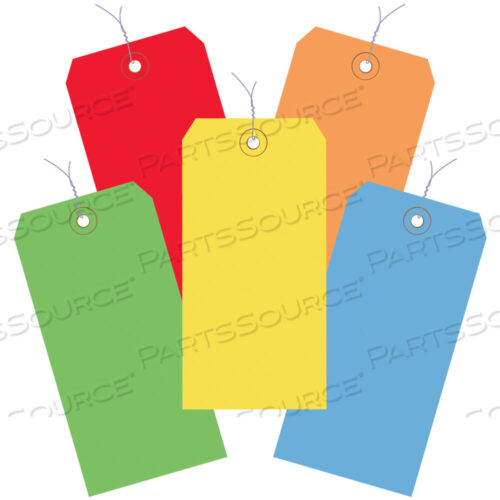 OEM#: G21003SHIPPING TAGS, PRE-WIRED, 13 PT., 6 1/4 X 3 1/8, ASSORTED COLOR, 1000/CASE by BOX Partners (Box Acquisitions, LLC)