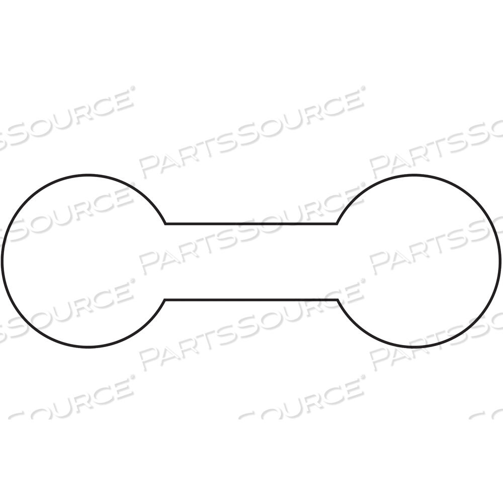 OEM#: G26003MERCHANDISE TAGS, BARBELL SHAPE, 7/16 X 1 5/16, WHITE, 1000/CASE by BOX Partners (Box Acquisitions, LLC)