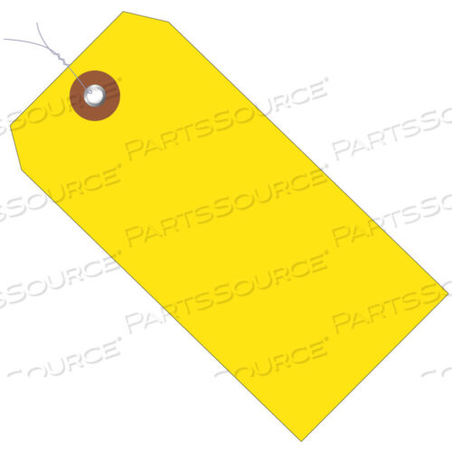 OEM#: G26052WPLASTIC SHIPPING TAGS, PRE-WIRED, 4 3/4 X 2 3/8, YELLOW, 100/CASE by BOX Partners (Box Acquisitions, LLC)