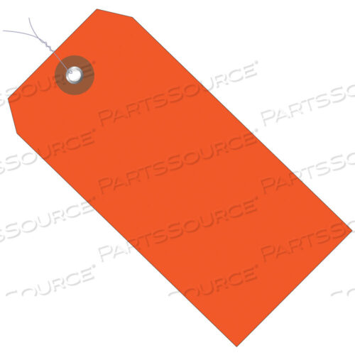 OEM#: G26053WPLASTIC SHIPPING TAGS, PRE-WIRED, 4 3/4 X 2 3/8, ORANGE, 100/CASE by BOX Partners (Box Acquisitions, LLC)