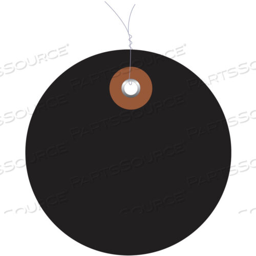 OEM#: G26065WPLASTIC CIRCLE TAGS, PRE-WIRED, 2, BLACK, 100/EACH by BOX Partners (Box Acquisitions, LLC)