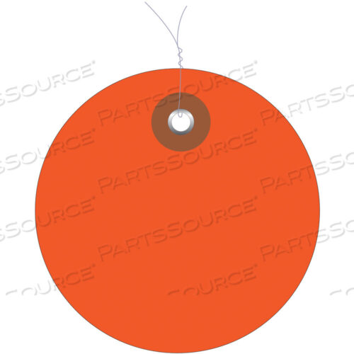 OEM#: G26074WPLASTIC CIRCLE TAGS, PRE-WIRED, 3, ORANGE, 100/EACH by BOX Partners (Box Acquisitions, LLC)