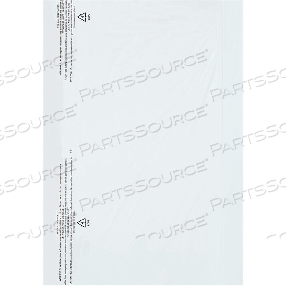 OEM#: GB21730GARMENT BAGS, 0.6 MIL ,21 X 7 X 30, CLEAR, 630/ROLL by BOX Partners (Box Acquisitions, LLC)