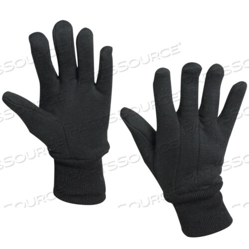 OEM#: GLV1012L100% JERSEY COTTON GLOVES, LARGE, BLACK, 12 PAIRS/CASE by BOX Partners (Box Acquisitions, LLC)