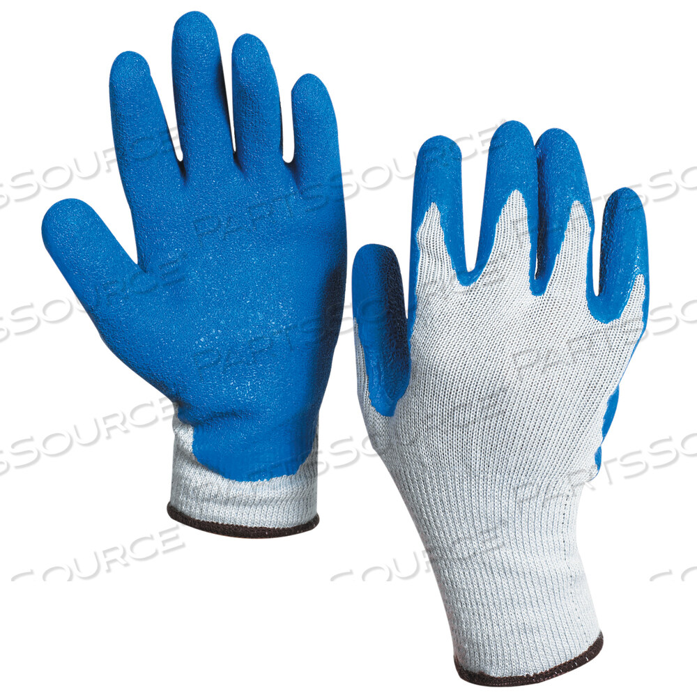OEM#: GLV1014LRUBBER COATED PALM GLOVES, LARGE, WHITE/BLUE, 12 PAIRS/CASE by BOX Partners (Box Acquisitions, LLC)