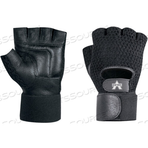 OEM#: GLV1015LMESH MATERIAL HANDLING FINGERLESS GLOVES W/ WRIST STRAP, LARGE, BLACK, 2 PAIRS/CASE by BOX Partners (Box Acquisitions, LLC)