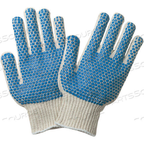 OEM#: GLV1019SPVC DOT KNIT GLOVES, SMALL, BLUE/WHITE, 12 PAIRS/CASE by BOX Partners (Box Acquisitions, LLC)