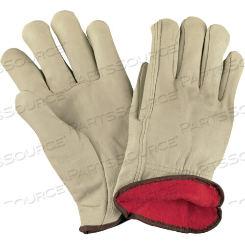 OEM#: GLV1063XLCOWHIDE LEATHER DRIVERS GLOVES, LINED, XLARGE, NATURAL, 3 PAIRS/CASE by BOX Partners (Box Acquisitions, LLC)