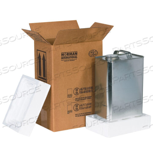 OEM#: HAZ1120F-STYLE SHIPPER KIT, 1 - 1 GALLON, 8 3/16 X 5 11/16 X 12 3/8, KRAFT, 1/EACH by BOX Partners (Box Acquisitions, LLC)