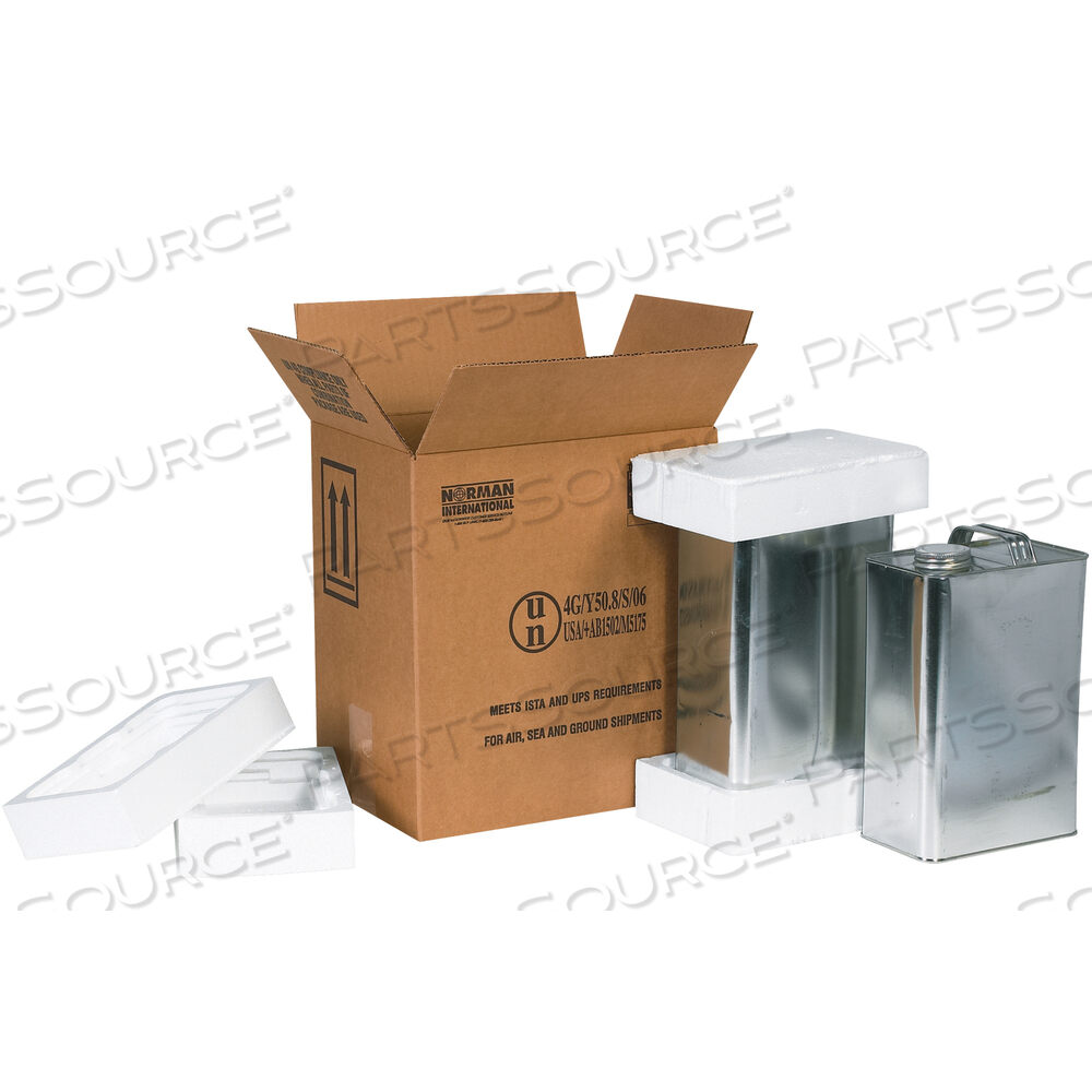 OEM#: HAZ1121F-STYLE SHIPPER KIT, 2 - 1 GALLON, 11 3/8 X 8 3/16 X 12 3/8, KRAFT, 1/EACH by BOX Partners (Box Acquisitions, LLC)