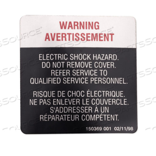 OEM#: P150369001LABEL, CAUTION by STERIS Corporation