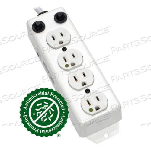 OEM#: PS-407-HG-OEMPOWER STRIP MEDICAL HOSPITAL GRADE UL1363A 4 OUTLET 15A 7FT CORD by Tripp Lite