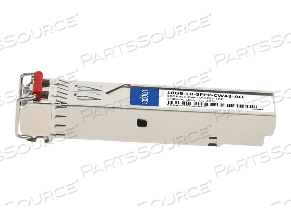 OEM#: 10GB-LR-SFPP-CW43-AOENTERASYS COMP TAA SFP+ 10G-CWDM LC XCVR by ADDON