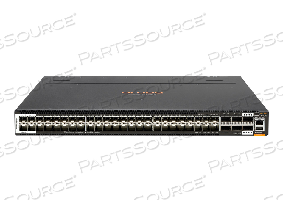 HPE ARUBA CX 8360-48Y6C V2, SWITCH, L3, MANAGED, 44 X 1/10/25 GIGABIT SFP / SFP+ / SFP28 + 4 X 10 GIGABIT / 25 GIGABIT SFP+ / SFP28 + 4 X 40/100