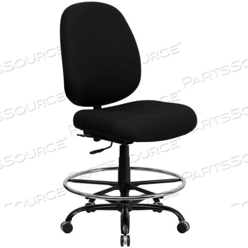 OEM#: WL-715MG-BK-D-GGHERCULES SERIES BIG & TALL 400 LB. RATED BLACK FABRIC ERGONOMIC DRAFTING CHAIR WITH ADJUSTABLE BACK HEIGHT by Flash Furniture