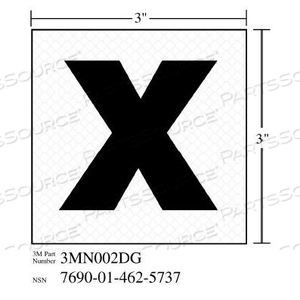 OEM#: 701029165551138-38775 3M DIAMOND GRADE DAMAGE CONTROL SIGN 3MN002DGX-RAY,3X 3 by 3M Consumer