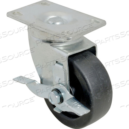 Replaces Delfield 3234025CASTER, PLATE3-1/2, W/BRK, BLK