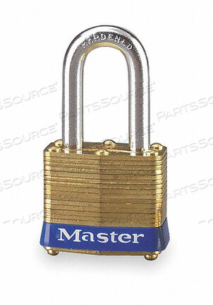 OEM#: 4LHKEYED PADLOCK 5/8 IN RECTANGLE GOLD by Master Lock