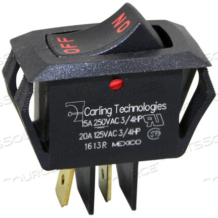 Replaces AllPoints Foodservice 421710SWITCH, ON/OFF BLACK ROCKER