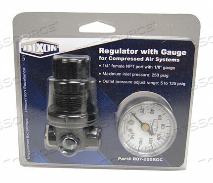 OEM#: R07-200RGCSERIES 1-CARDED MINIATURE REGULATOR 1/4 by Dixon Valve and Coupling