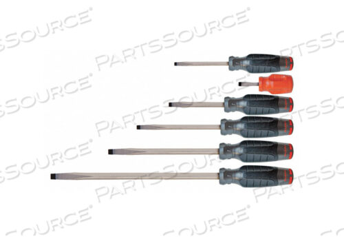 SCREWDRIVER SET SLOTTED 6 PC