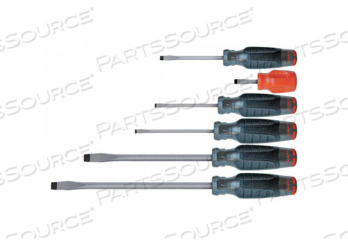 SCREWDRIVER SET SLOTTED 6 PC