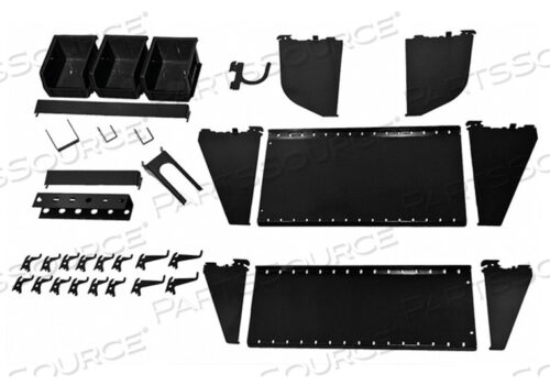 OEM#: 35-K-WRKBKG0365 WORKSTATION SLOTTED ACCESSORY KIT BLACK by Wall Control Pegboard