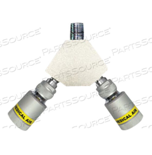 OEM#: YB-CO-SHUA-F2Y-BLOCK SCHRADER COUPLER OUT F2 INLET by Ohio Medical, LLC