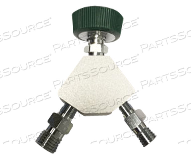 OEM#: YB-DM-DCUO-DHOXYGEN DISS HAND TIGHT Y-BLOCK, 1/8 IN FNPT DISS CHECK, GREEN by Ohio Medical, LLC