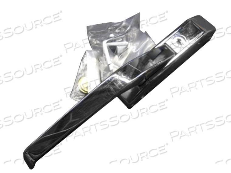 LOCK AND STRIKE DOOR HANDLE AND LATCH ASSEMBLY, 2.75 X 1.25 X 10.3 IN