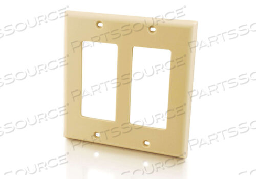 DUAL GANG DECORA WALLPLATE IVORY