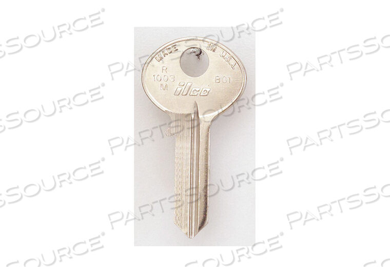 OEM#: R1003M-BO1KEY BLANK BRASS TYPE BO1 5 PIN PK10 by Kaba