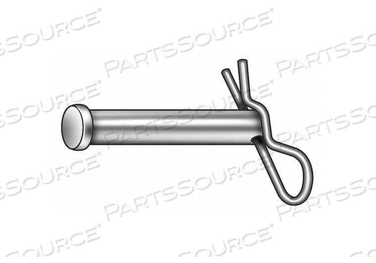 OEM#: WWGCLPS6BPS6005CLEVIS PIN W/HAIRPIN 0.250X1 1/2 IN PK5 by G.L. Huyett