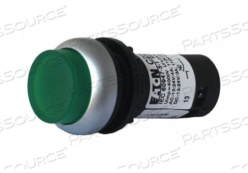 ILLUMINATED PUSH BUTTON 22MM GREEN