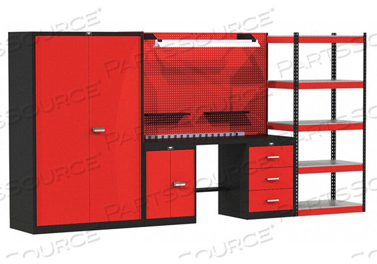 OEM#: FKMIXEDSTOR-LG-SMODLR CABNT/SHELVING SET 78 H 168 W 24 D by Hallowell