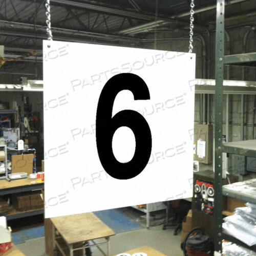OEM#: HPS-FS1212-6HANGING AISLE SIGN LEGEND 6 by Strance, Inc.
