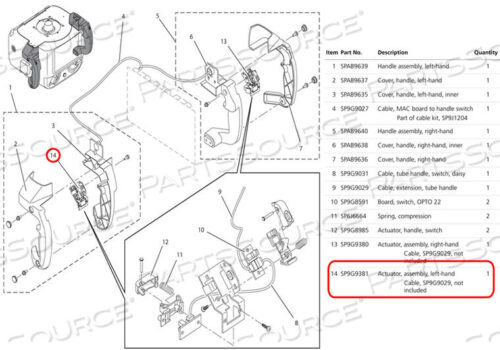Replaces Carestream Health, Inc. SP9G9381ACTUATOR ASSY LEFT HAND