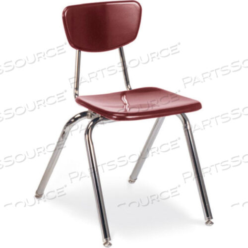 3018 MARTEST 21 HARD PLASTIC CHAIR - BURGUNDY