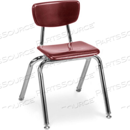 3014 MARTEST 21 HARD PLASTIC CHAIR - BURGUNDY