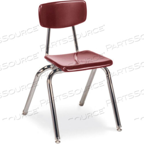 3016 MARTEST 21 HARD PLASTIC CHAIR - BURGUNDY