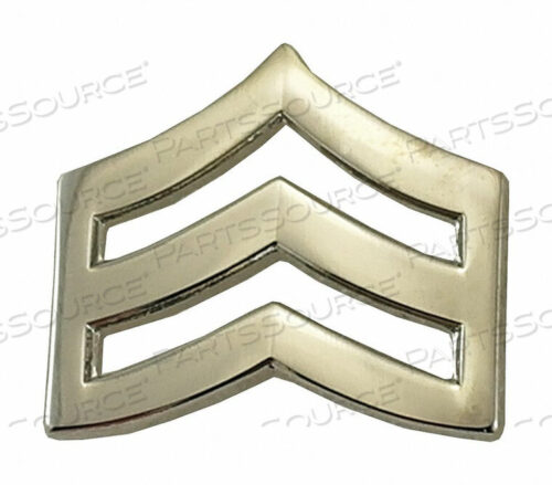 OEM#: 4407MNMETAL RANK INSIGNIA SGT. CHEVRON NCKL PR by Heros Pride