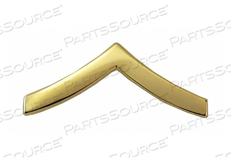 OEM#: 4419RGMETAL RANK INSIGNIA PVT. CHEVRON GOLD PR by Heros Pride