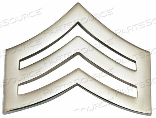 OEM#: 4422RNMETAL RANK INSIGNIA SGT. CHEVRON NCKL PR by Heros Pride