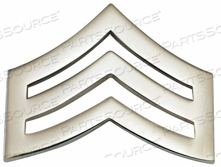 OEM#: 4422RNMETAL RANK INSIGNIA SGT. CHEVRON NCKL PR by Heros Pride