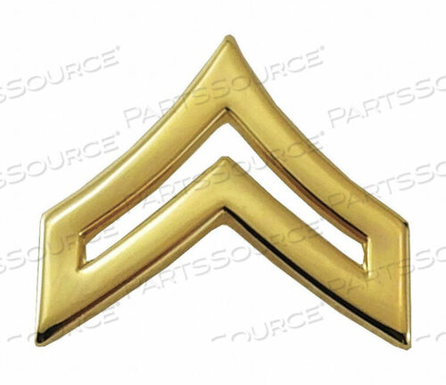 OEM#: 4440TGMETAL RANK INSIGNIA CPL. CHEVRON GOLD PR by Heros Pride