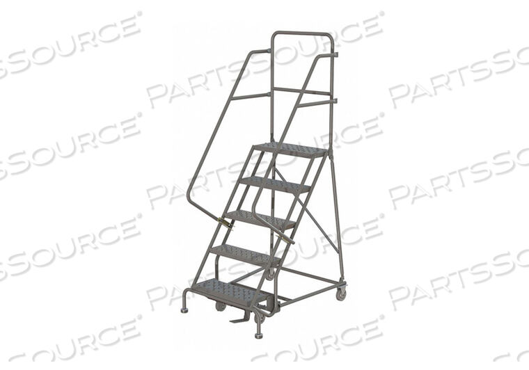 OEM#: KDSR105166PERFORATED 16W 5 STEP STEEL ROLLING LADDER 10D TOP STEP by Tri-Arc