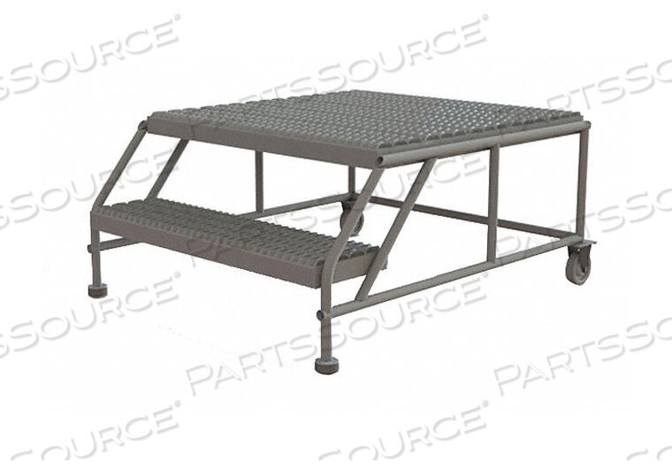 OEM#: WLWP0236362 STEP MOBILE WORK PLATFORM 36W X 36L, NO HANDRAILS, GRAY by Tri-Arc
