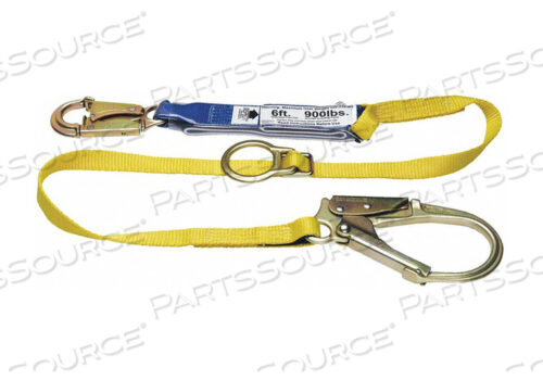 DECOIL TIE-BACK SINGLE LEG LANYARD 6FT