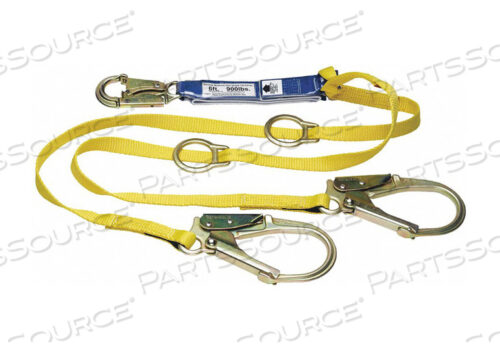 DECOIL TIE-BACK TWINLEG LANYARD DCE 6FT
