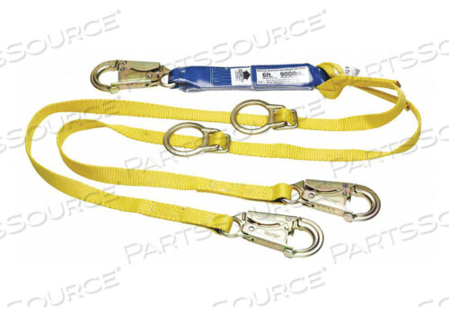 DECOIL TIE-BACK TWINLEG LANYARD DCE 6FT